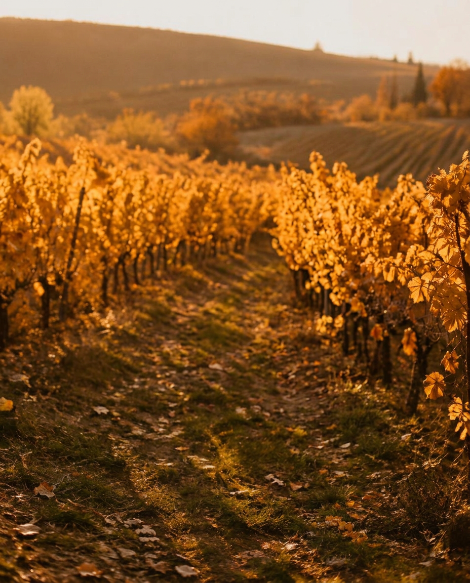 Vignes dorées en automne